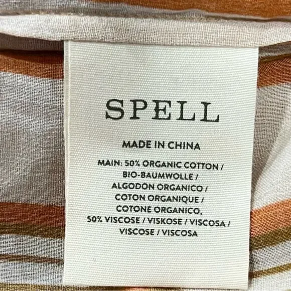 FINAL PRICE NEW NWT Spell Impala Lily Maxi Robe Gold - Picture 8 of 10